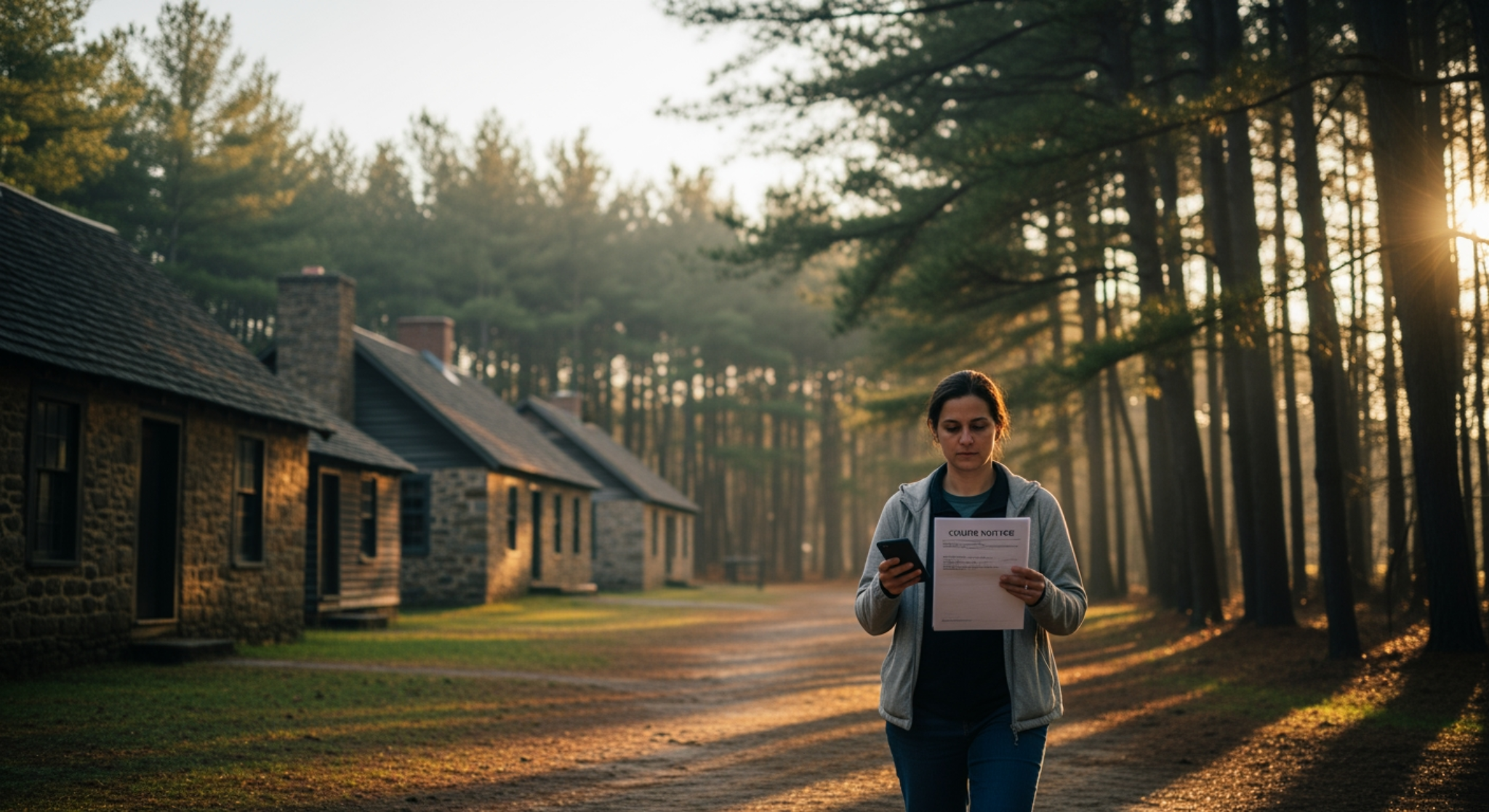 The image depicts a serene cottage setting in nature, where people are enjoying the outdoors. This peaceful environment reflects the importance of trust and community in the legal services provided by Best Criminal Defense Attorneys, emphasizing a supportive atmosphere for clients seeking legal guidance.